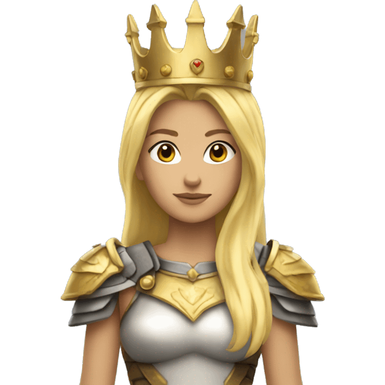 Blond Valkyrie full body with crown emoji