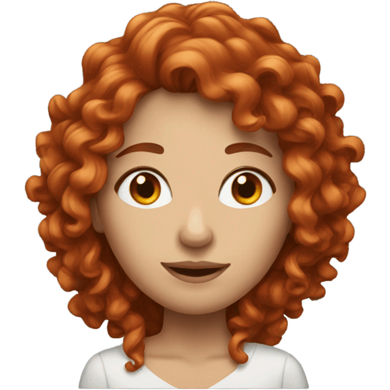 Head, woman with long red curly hair emoji