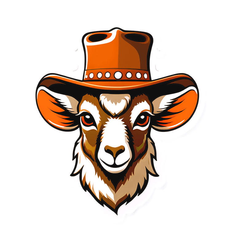 Goat wearing Cowboy hat emoji