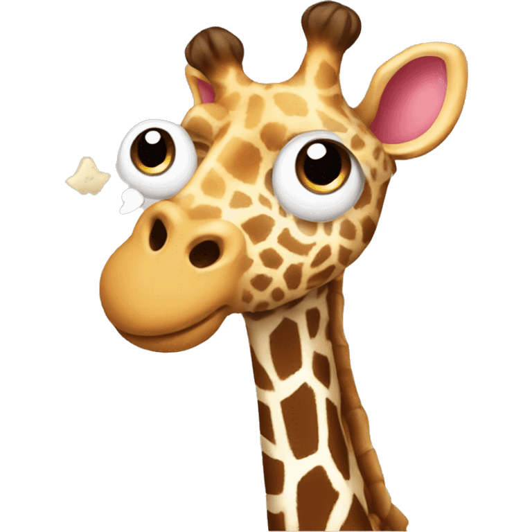 Giraffe with hello kitty emoji