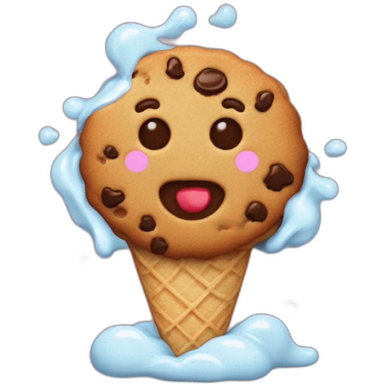 cookie with ice cream emoji