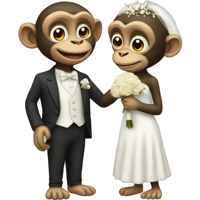 monkey wedding emoji