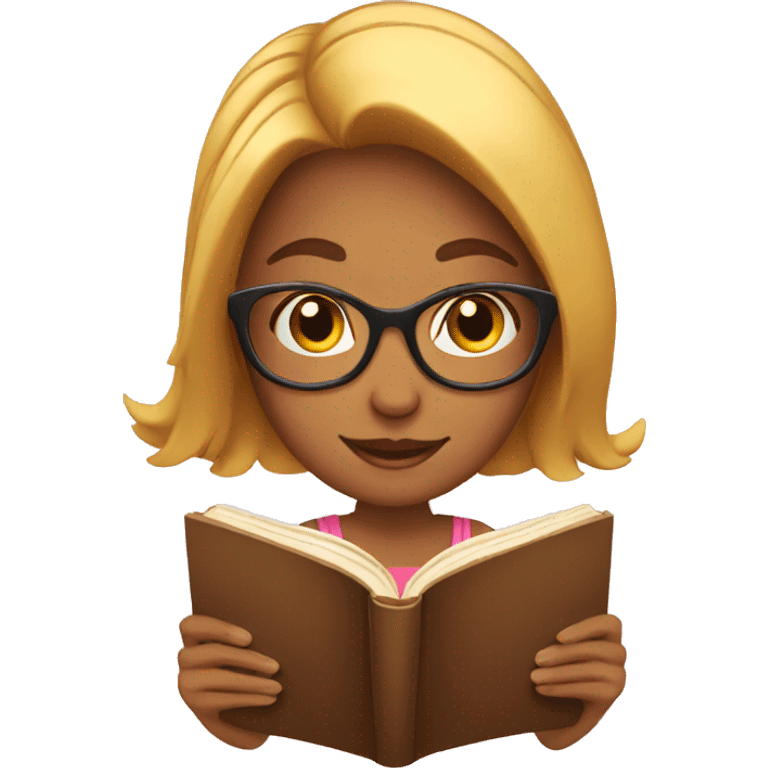 a girl reading a book emoji