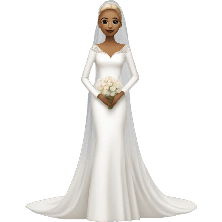 Long sleeve wedding dress emoji