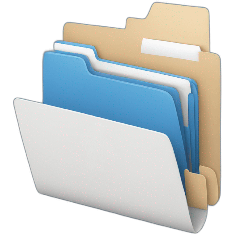 file folder in blue emoji