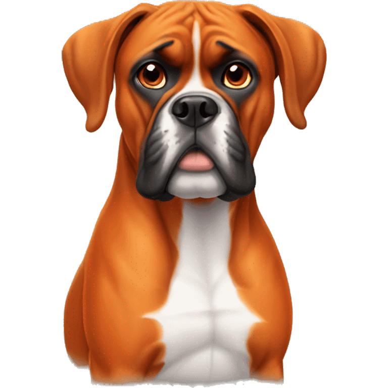 Orange boxer dog emoji