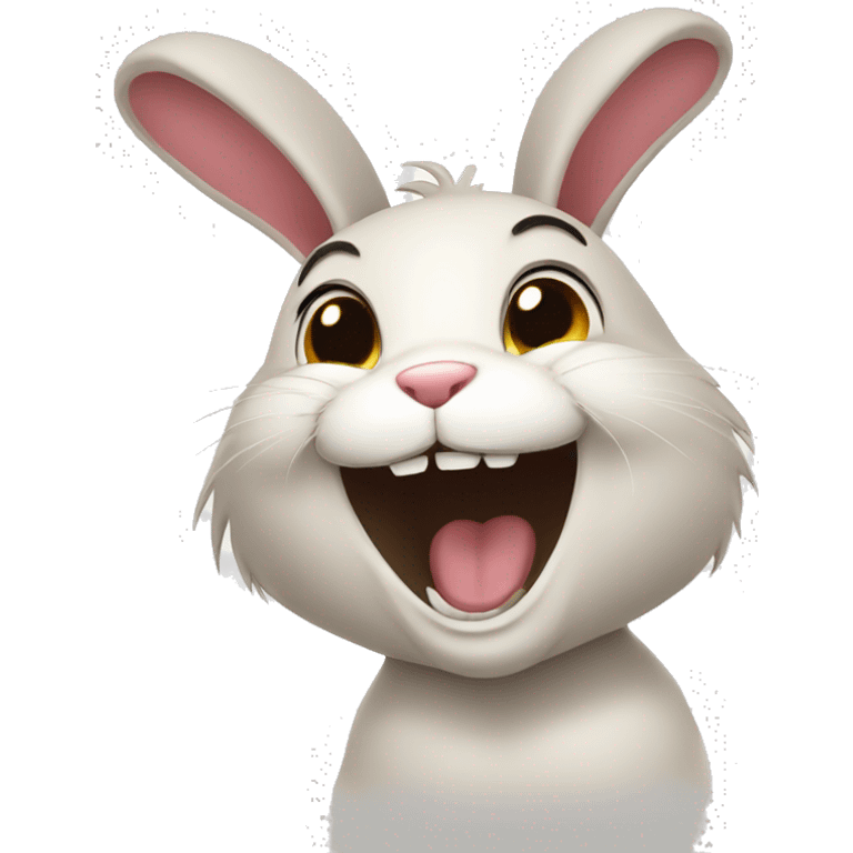 Bunny laughing evilly  emoji