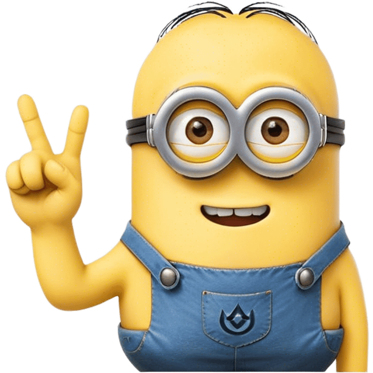 Smug minion sticking up the middle finger emoji