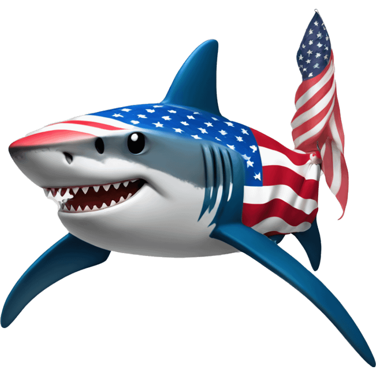 Patriotic shark ￼ emoji