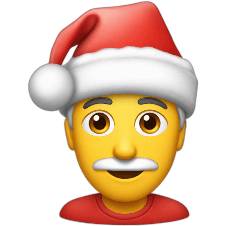 Plomero con gorro de navidad emoji