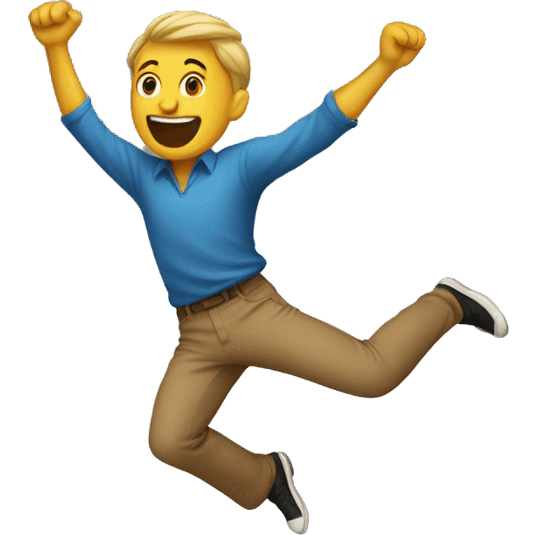 A guy jumping emoji