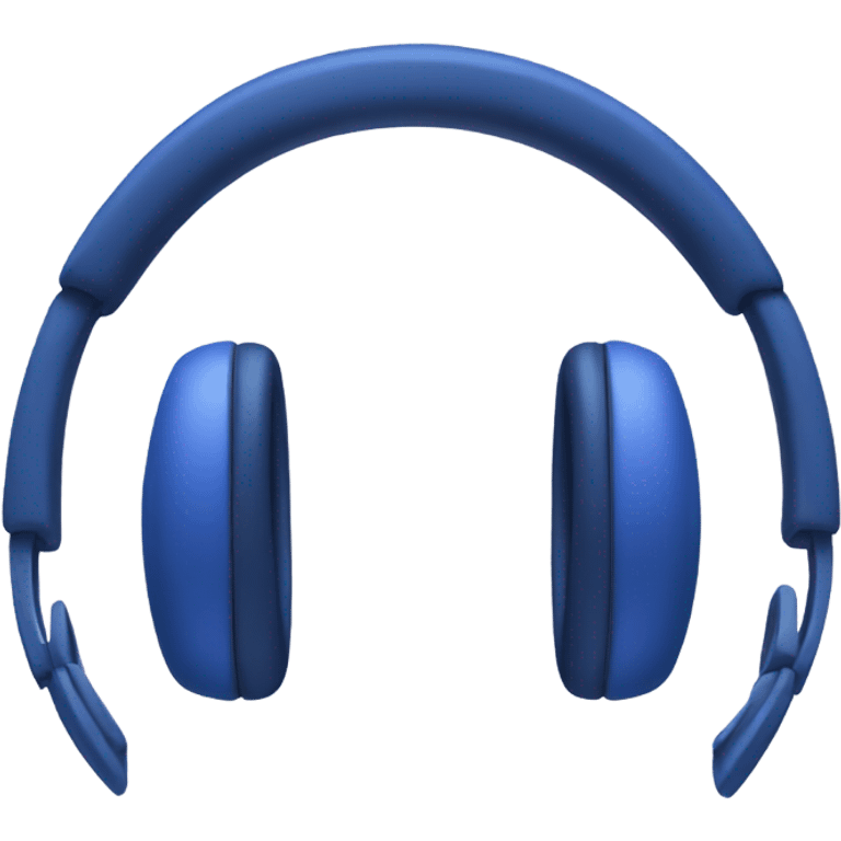 Dark blue apple headphones  emoji