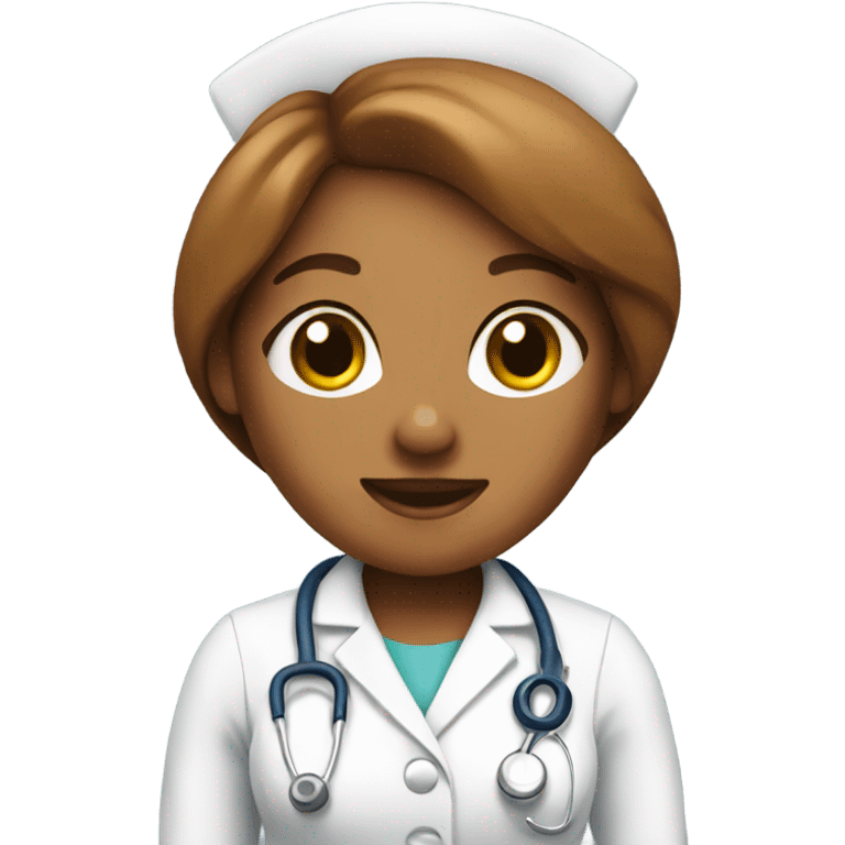 Female nurse with weenie dog  emoji