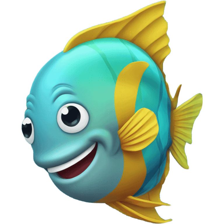 Happy fish emoji