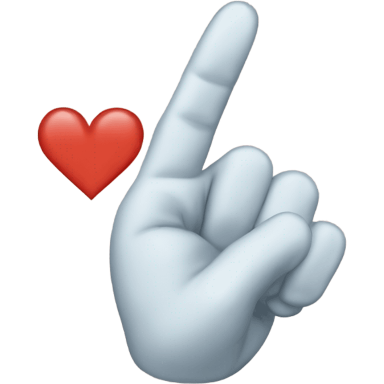 fingerheart made of thumb and middle finger overlapping emoji