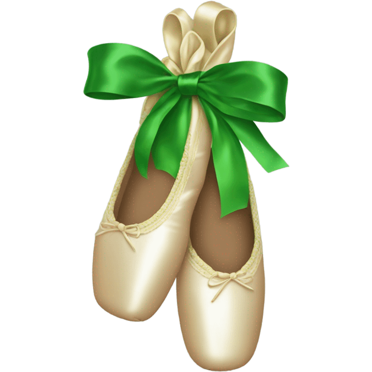 pointe shoe with green eyebrows emoji