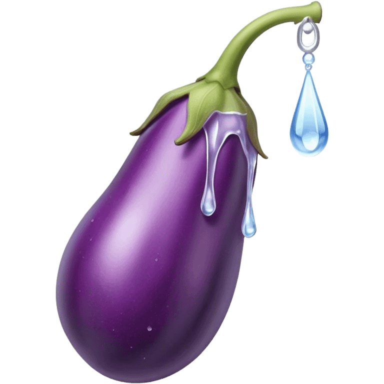 Eggplant with icicle on it emoji