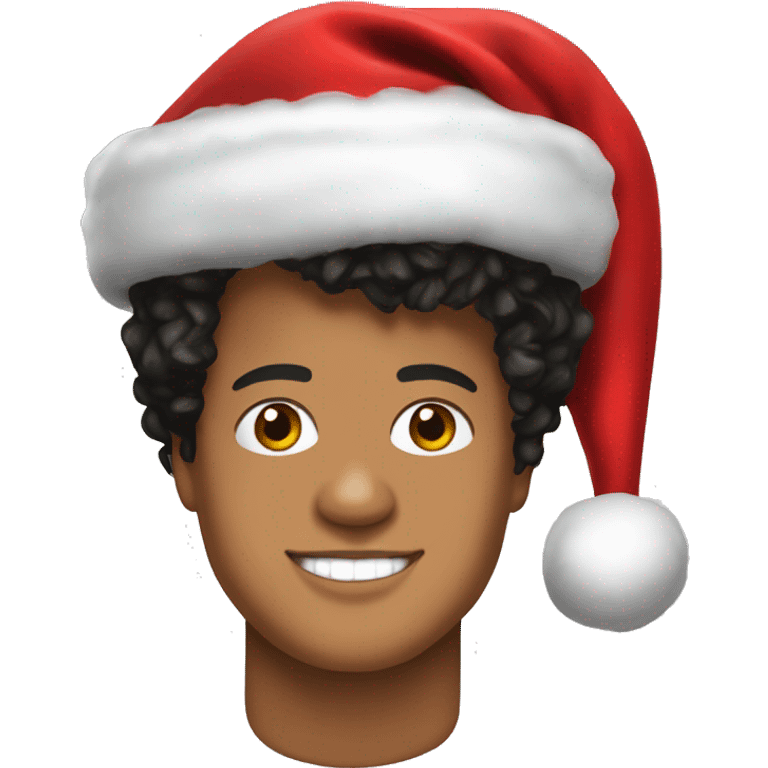 bruno mars with santa hat emoji