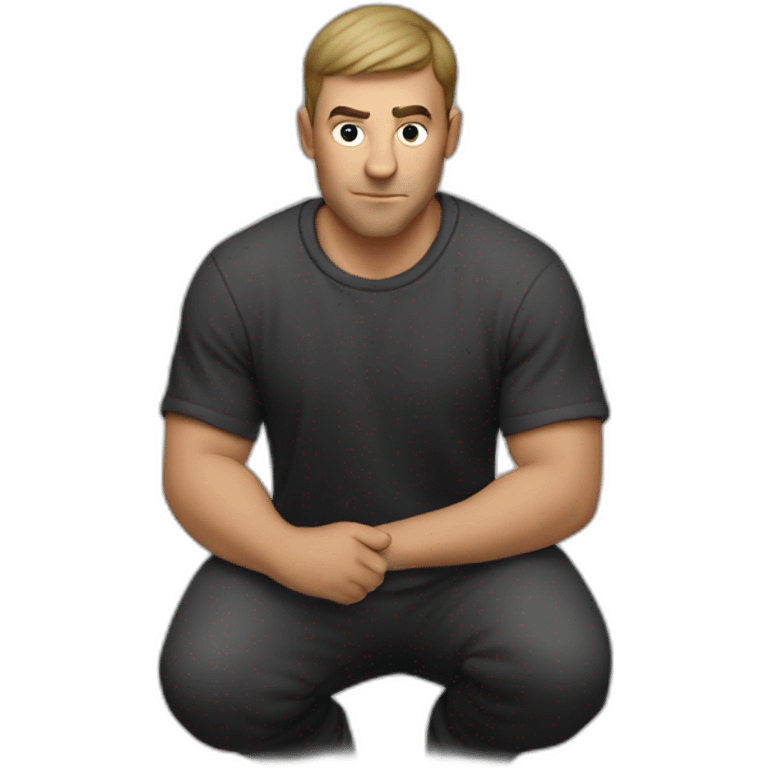 Slav Guy squatting emoji