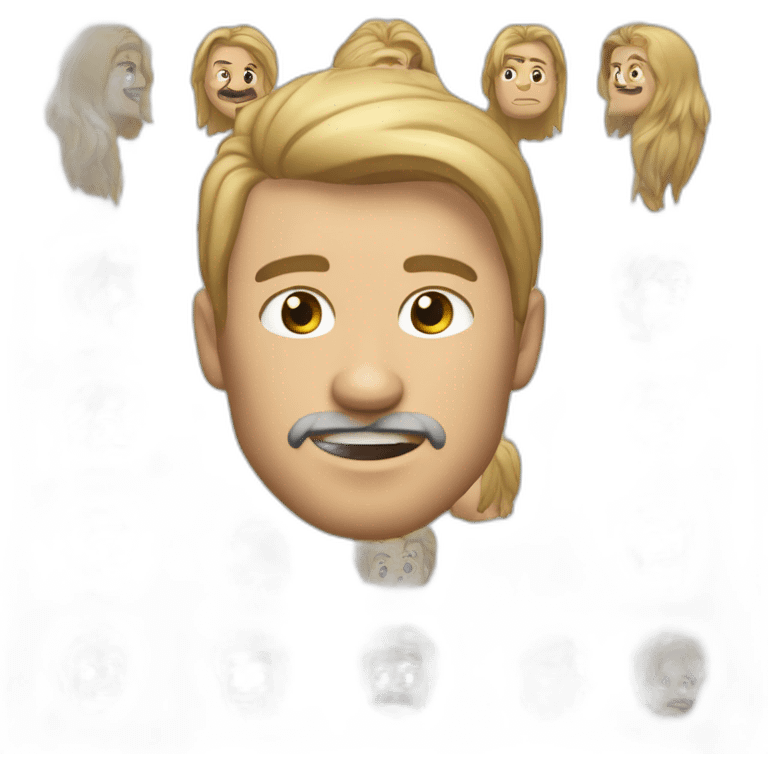 muskulöser mann mit ganz kurzen haaren und vollbart emoji