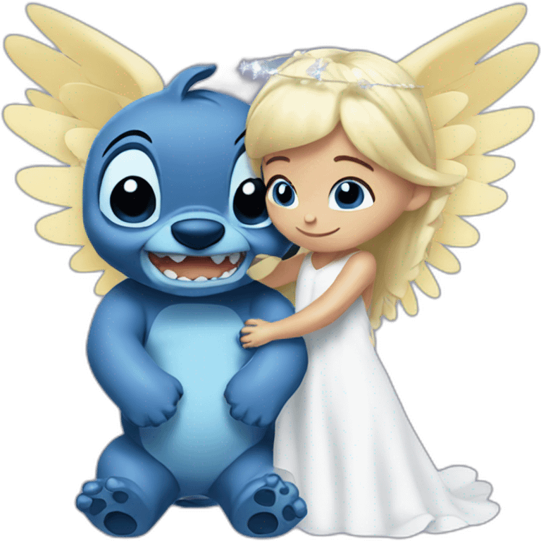 Angel and stich  emoji