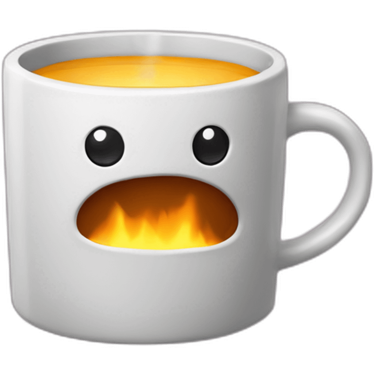 Caneca com fogo em cima  emoji