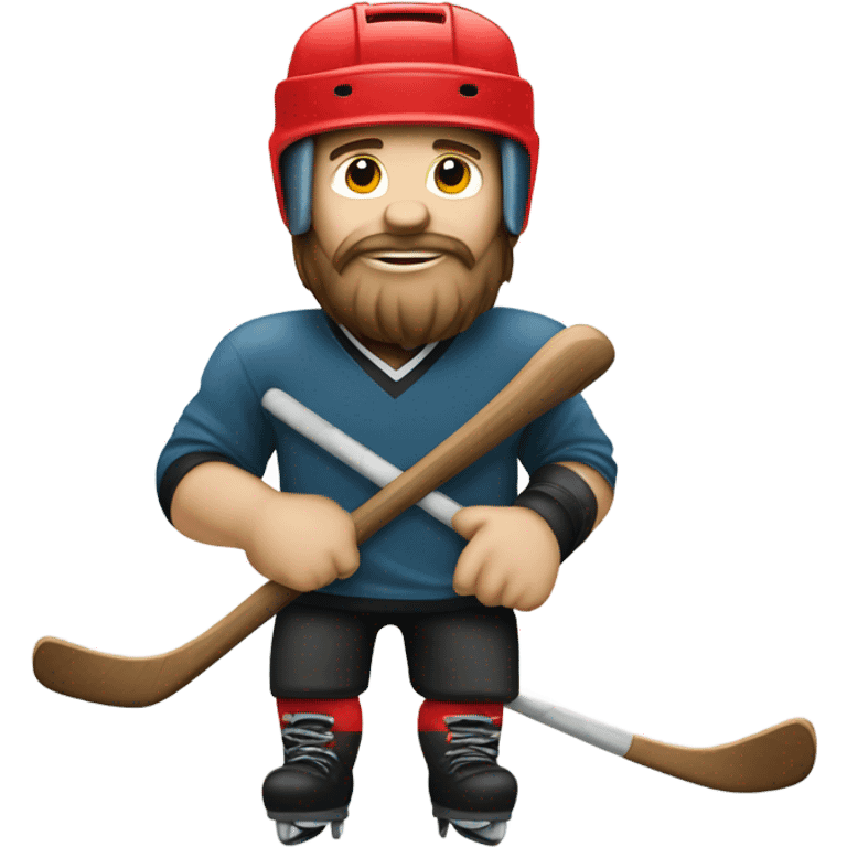 Lumberjack hockey player emoji