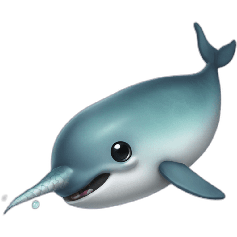 narwhal with an eyepatch emoji