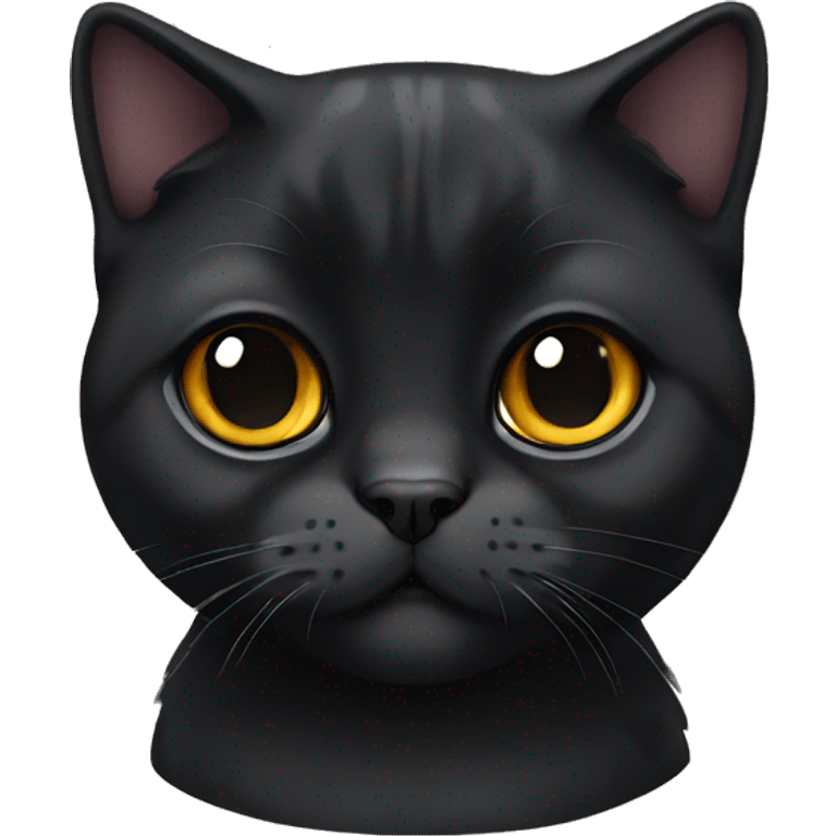 scottish fold black cat emoji