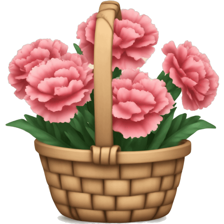 basket of carnations flowers emoji