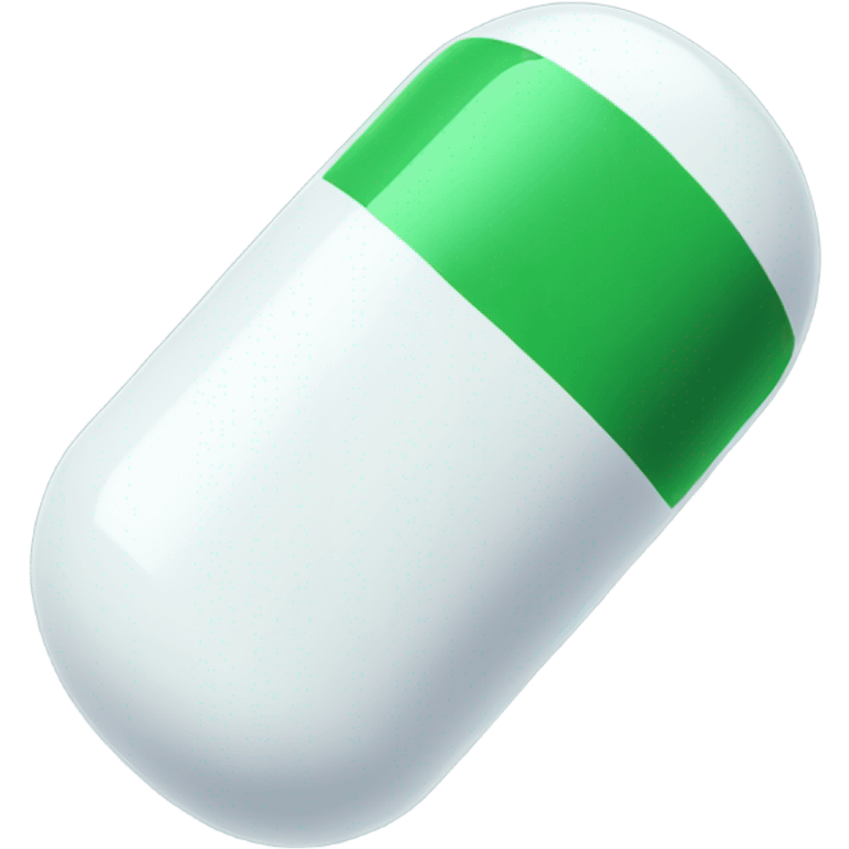 single green and white medicine pill emoji