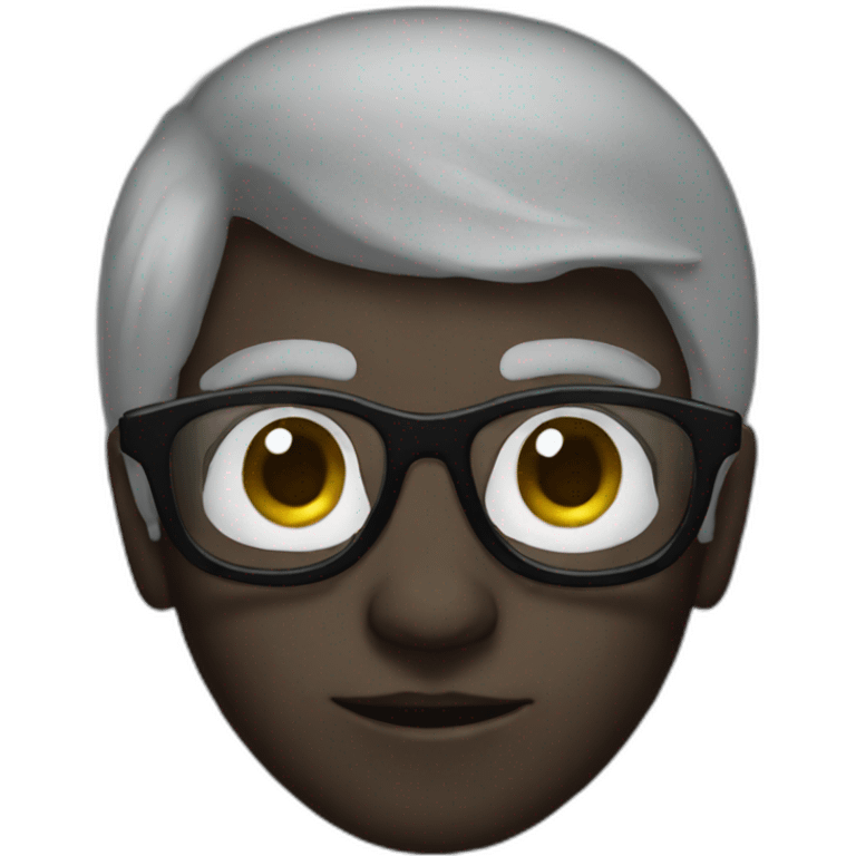 Dark elf with glases emoji