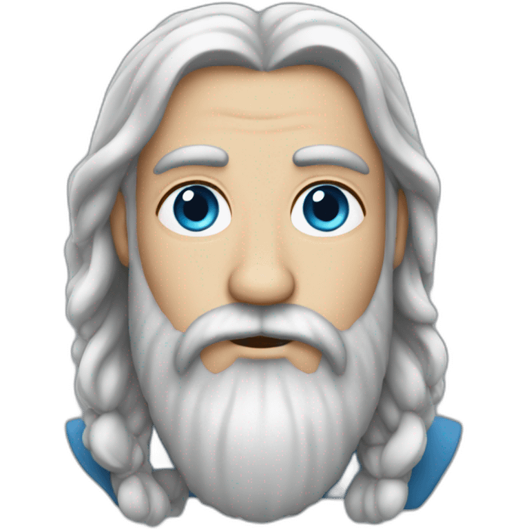 jewish with blue eyes, long beard, brown hair emoji