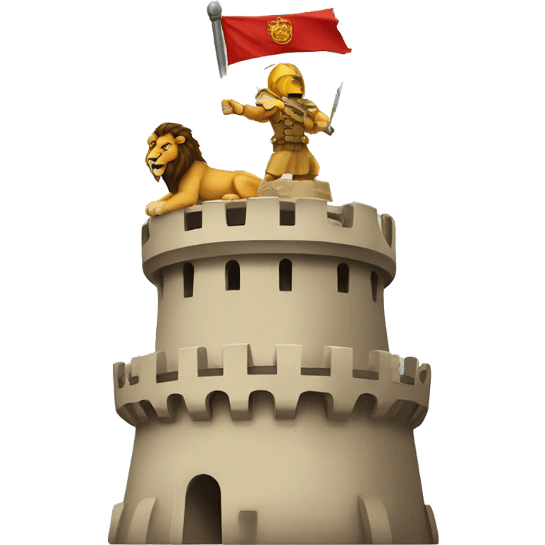 Tower ,lion,war emoji