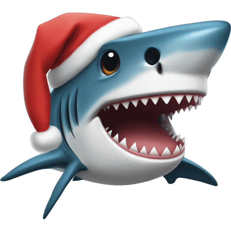 shark in a christmas suit emoji