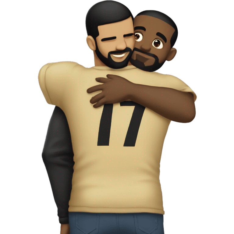 Drake hugging the number 17 emoji