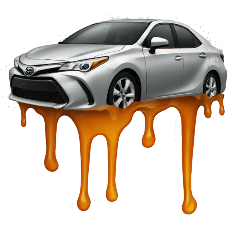 melting toyota logo emoji