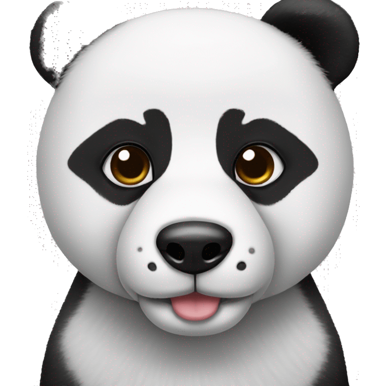 Panda with puppy dog lips emoji