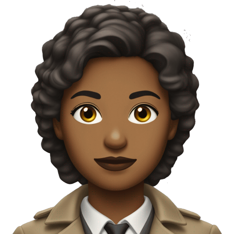 Detective Elena Hartfield, with her imposing 5'9" athletic build and striking hazel eyes that shift from green to brown, commands attention  emoji