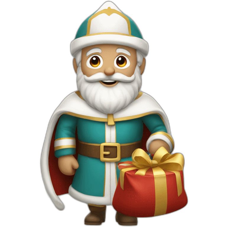 Saint Nicholas is holding a bag of gifts emoji