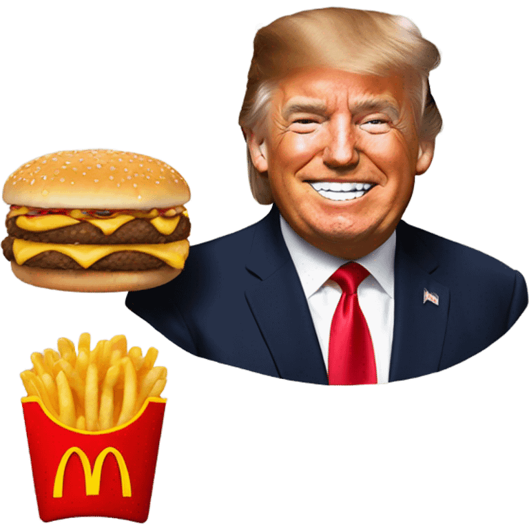 Trump with McDonalds emoji