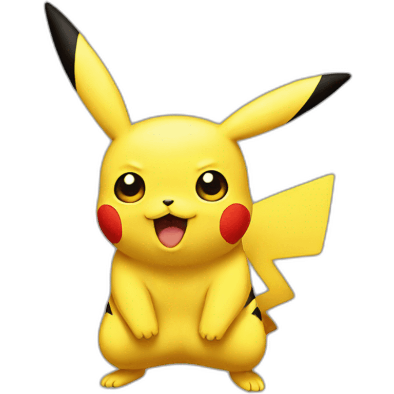 a high pikachu emoji