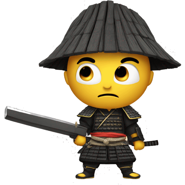 A samurai with a gun  emoji