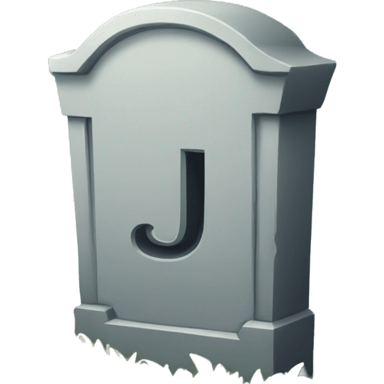 tombstone with the letter J emoji