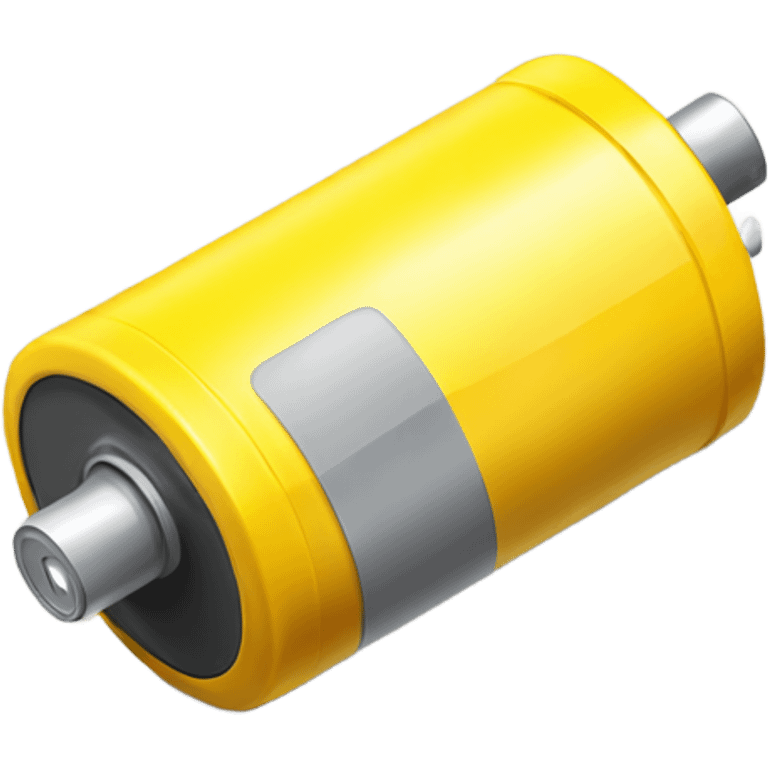 Serious yellow battery emoji