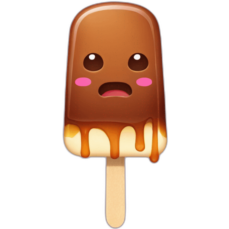 brown melting popsicle emoji