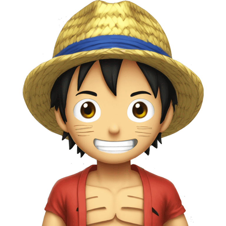 Luffy from One Piece with the Brazil shirt emoji