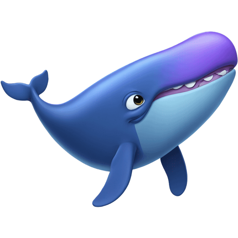 Blue whale purple happy emoji