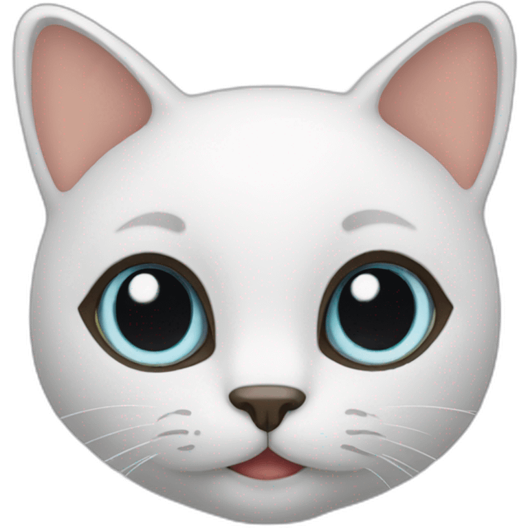 Un chat fleur emoji