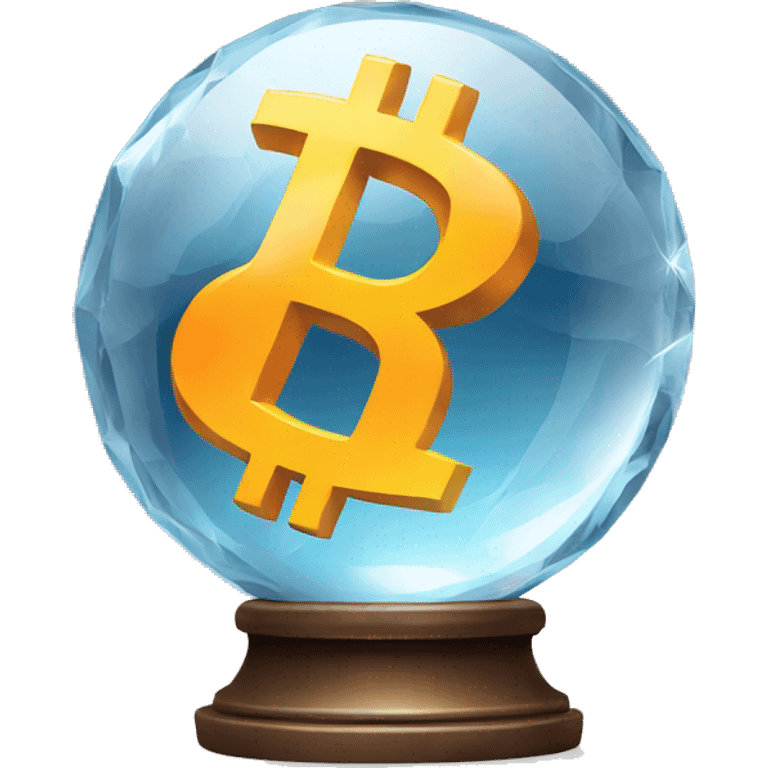 crystal ball With bitcoin  emoji